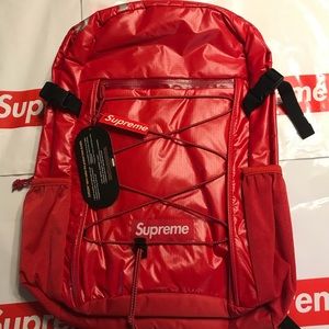 Red Supreme Backpack NWT FW17